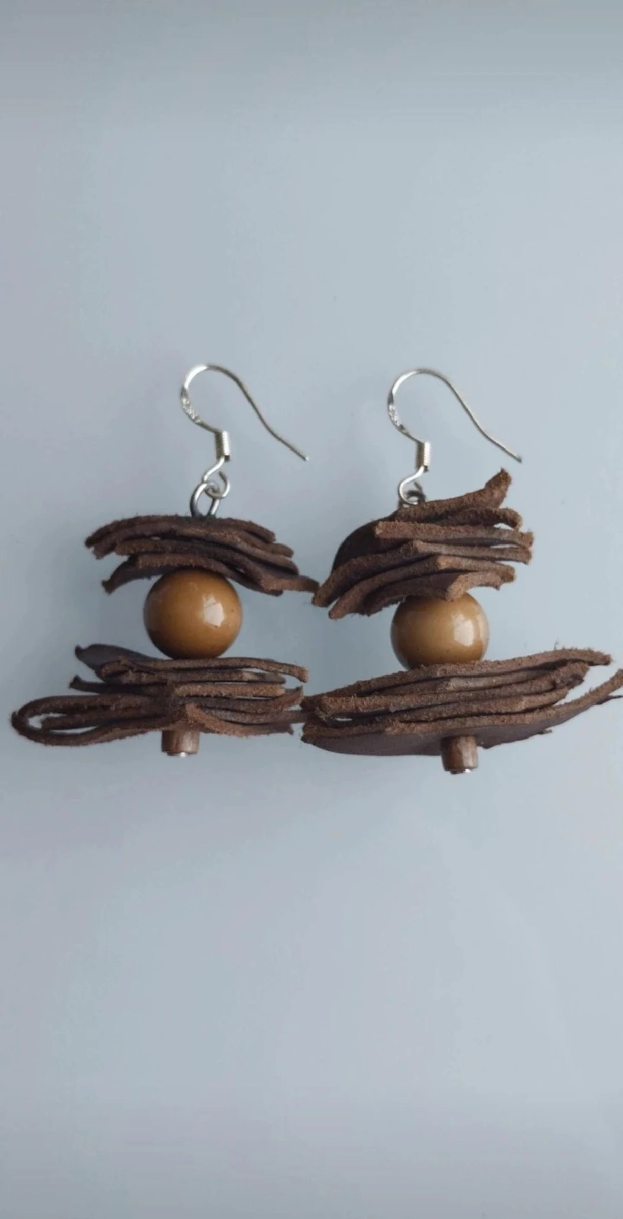 🐂🪾🦋Leather, Resin and Wood Earrings🦋🪾🐂 – photo 2